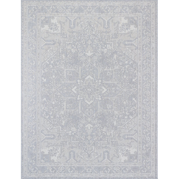 Latitude Vive Aspa Machine Woven Grey/Ivory Outdoor Rug Wayfair.co.uk
